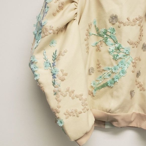 Hanna Herrera Leg of Mutton Glitzy Bomber Jacket - Picture 13 of 15